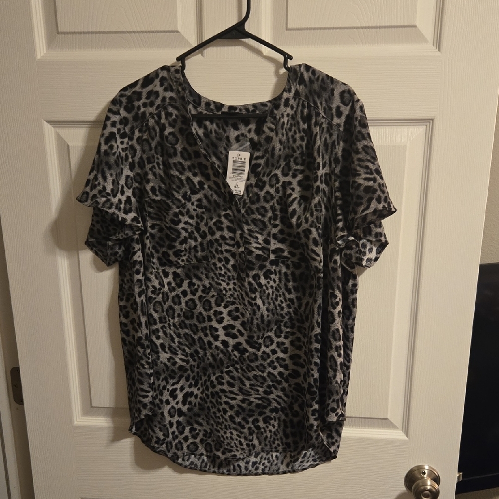 Torrid Animal Print Blouse